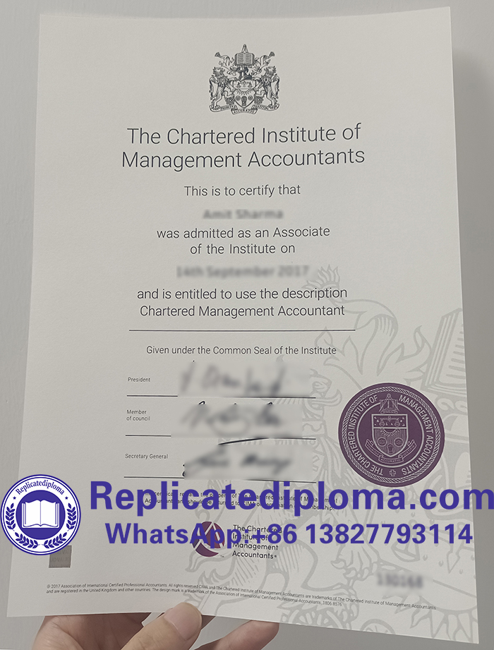 CIMA certificate