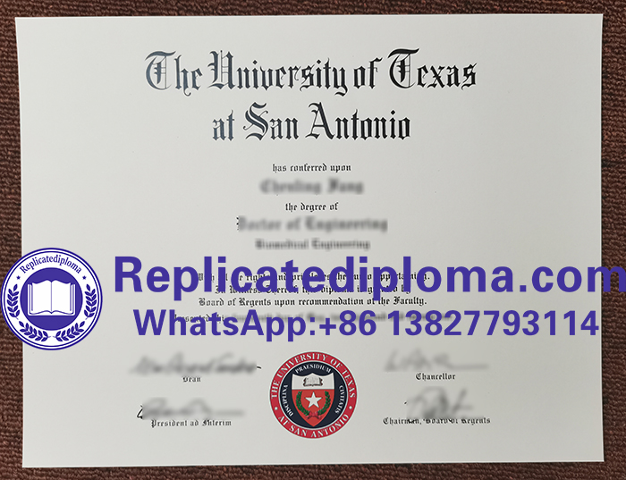 University of Texas at San Antonio diploma