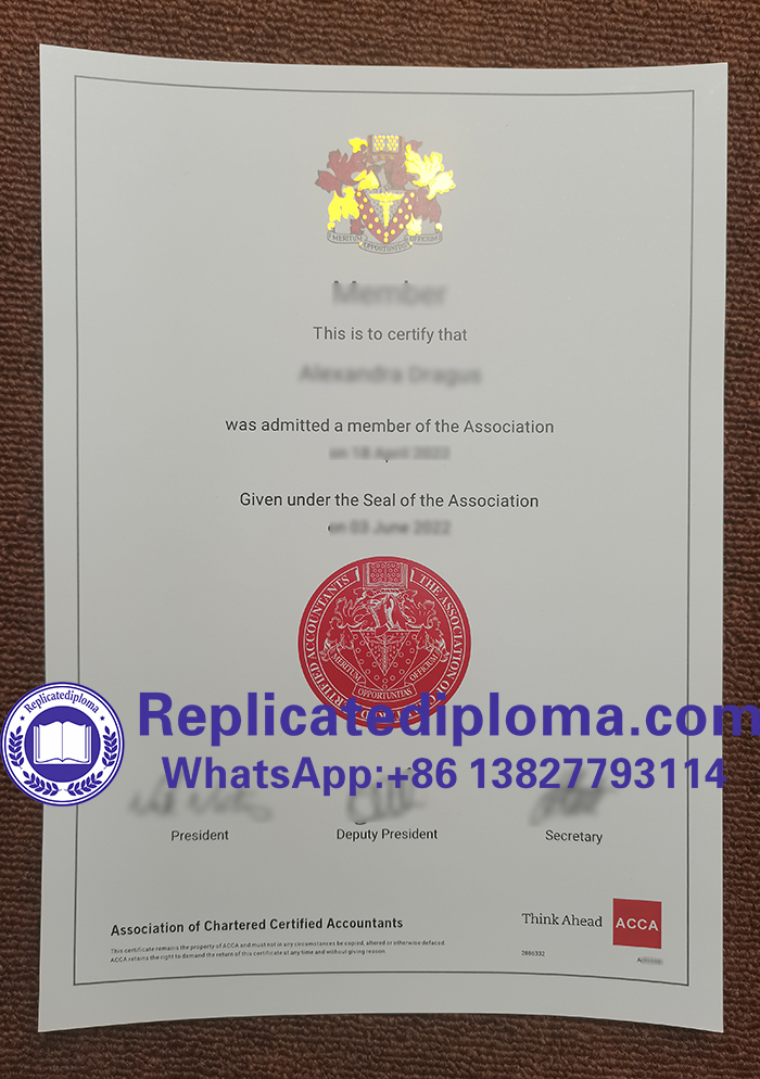 ACCA certificate