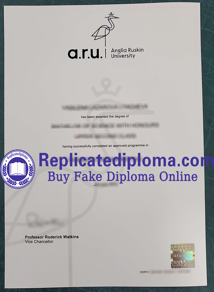 Anglia Ruskin University diploma