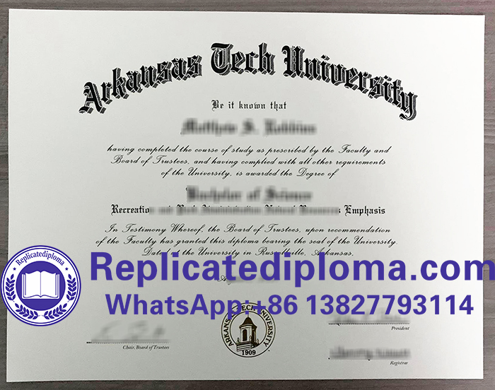 Arkansas Tech University diploma