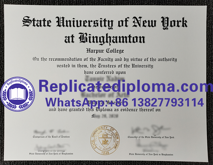 Binghamton University diploma