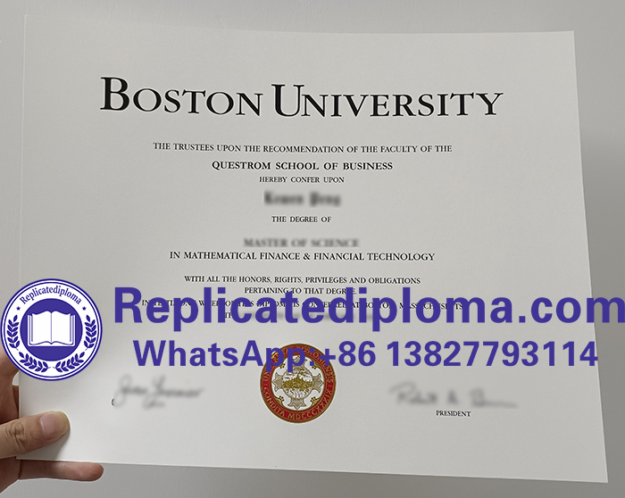 Boston University diploma