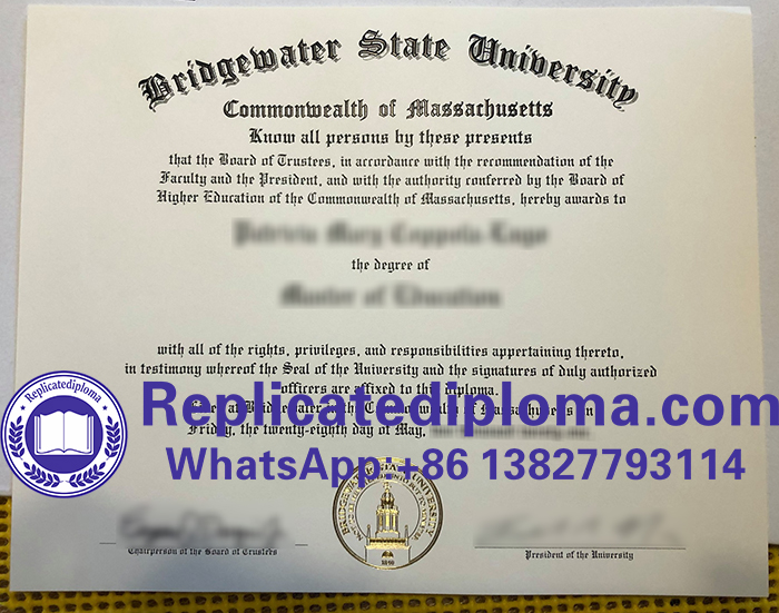 Bridgewater State University diploma