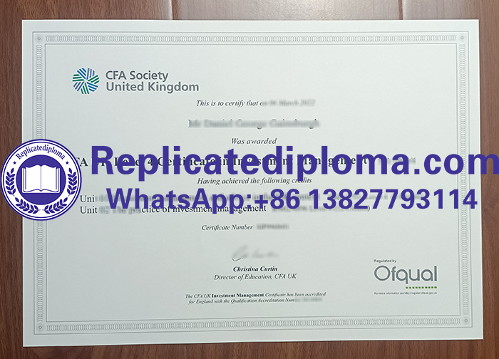 CFA Institute certificate