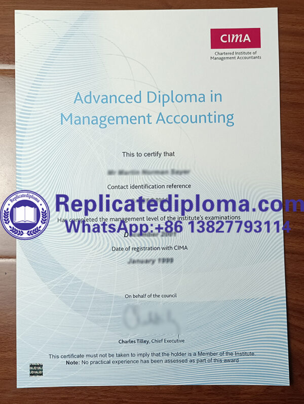 Where can I buy a realistic fake CIMA Advanced diploma ...