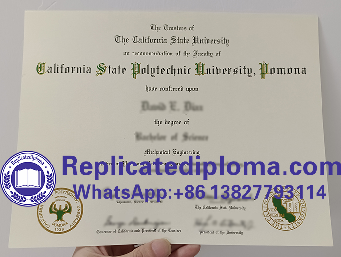 Cal Poly Pomona diploma