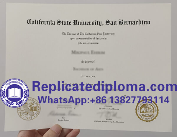 Buy fake Cal State San Bernardino diploma copy fake CSUSB degree