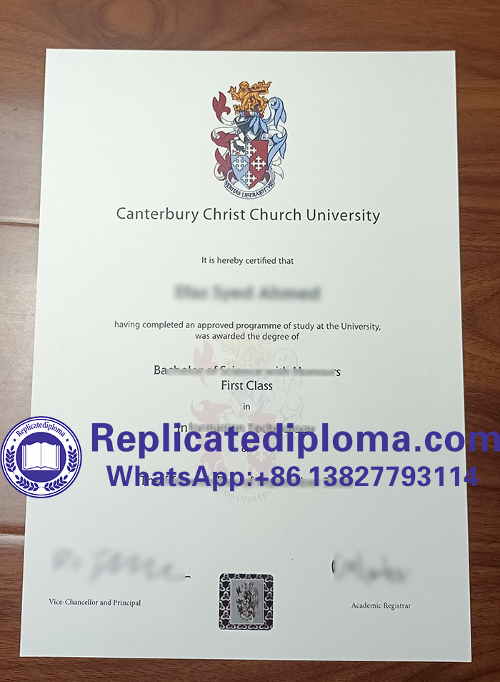 Canterbury Christ Church University diploma