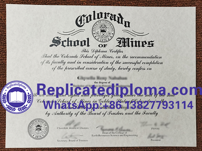 Colorado School of Mines diploma