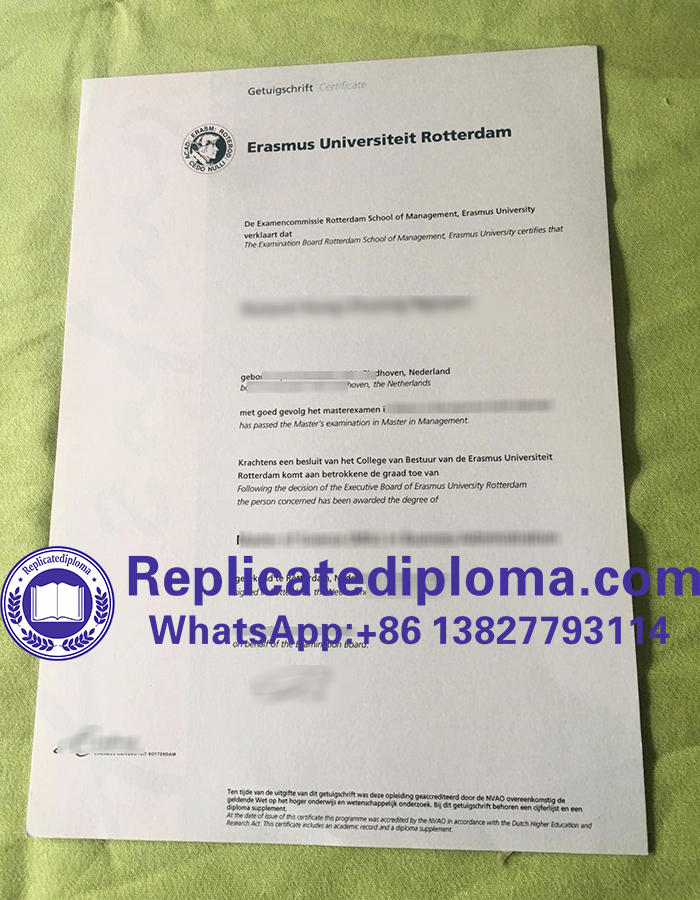 Erasmus Universiteit Rotterdam diploma