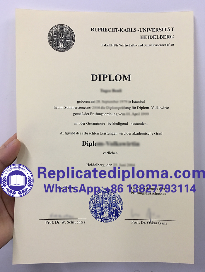 Heidelberg University diploma