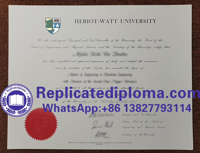 Heriot-Watt University diploma