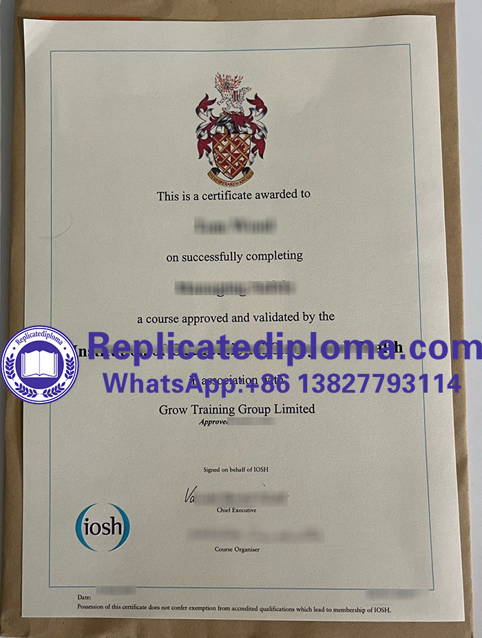 IOSH certificate