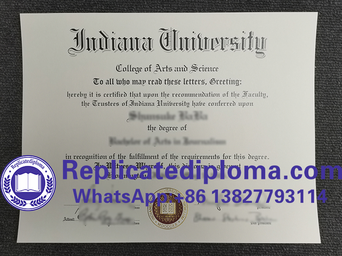 Indiana University diploma