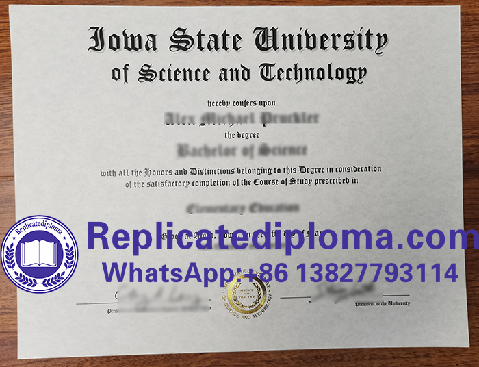 Iowa State University diploma