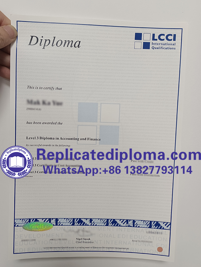 LCCI certificate