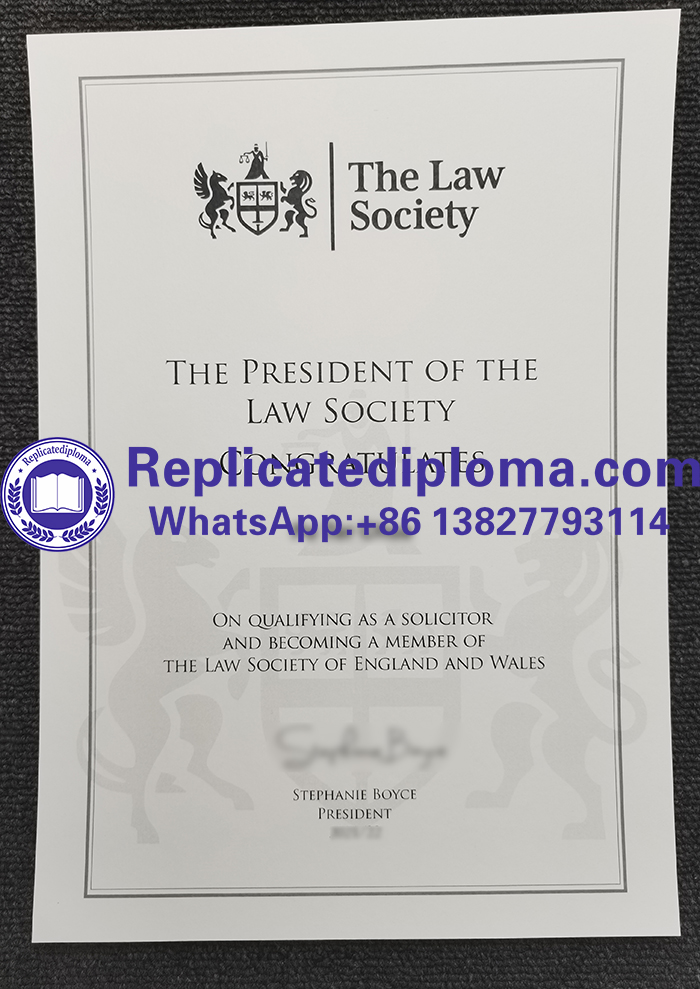 Law Society certificate