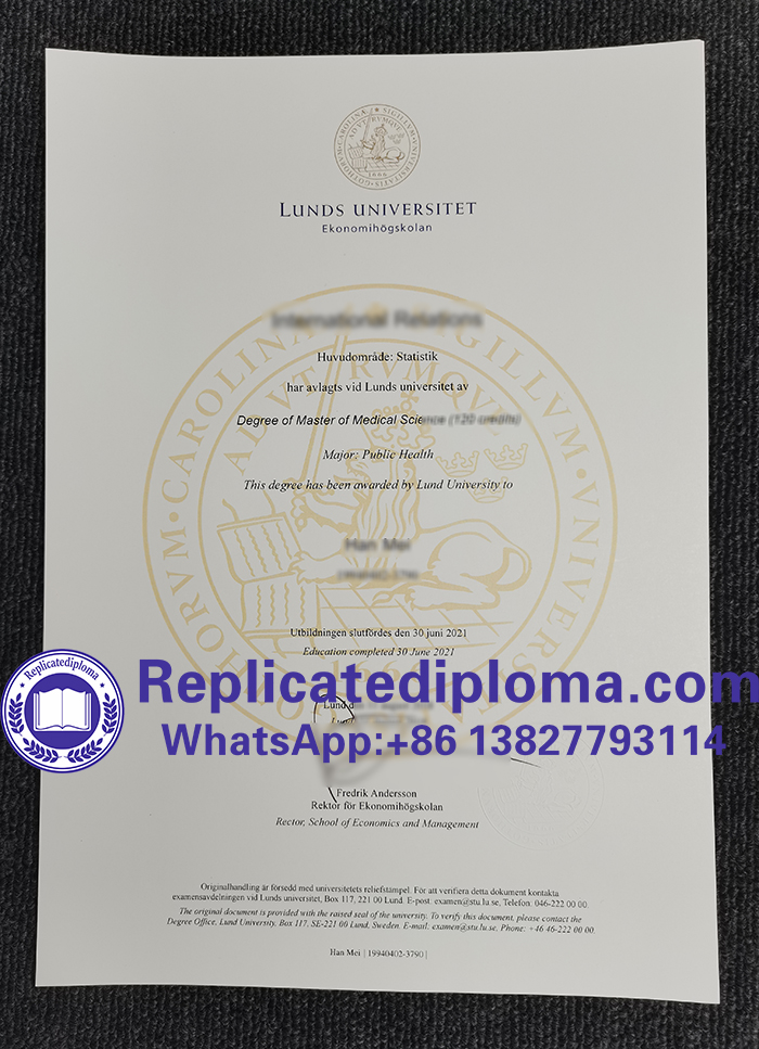 Lund University diploma