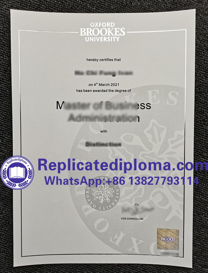 Oxford Brookes University diploma