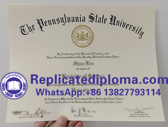 Pennsylvania State University diploma