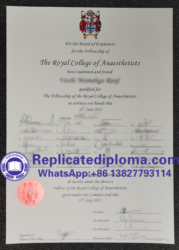 How soon can I get a fake RCoA certificate? - replicatediploma.com