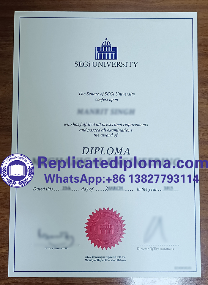 SEGi University diploma