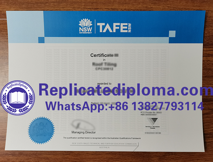 TAFE NSW certificate