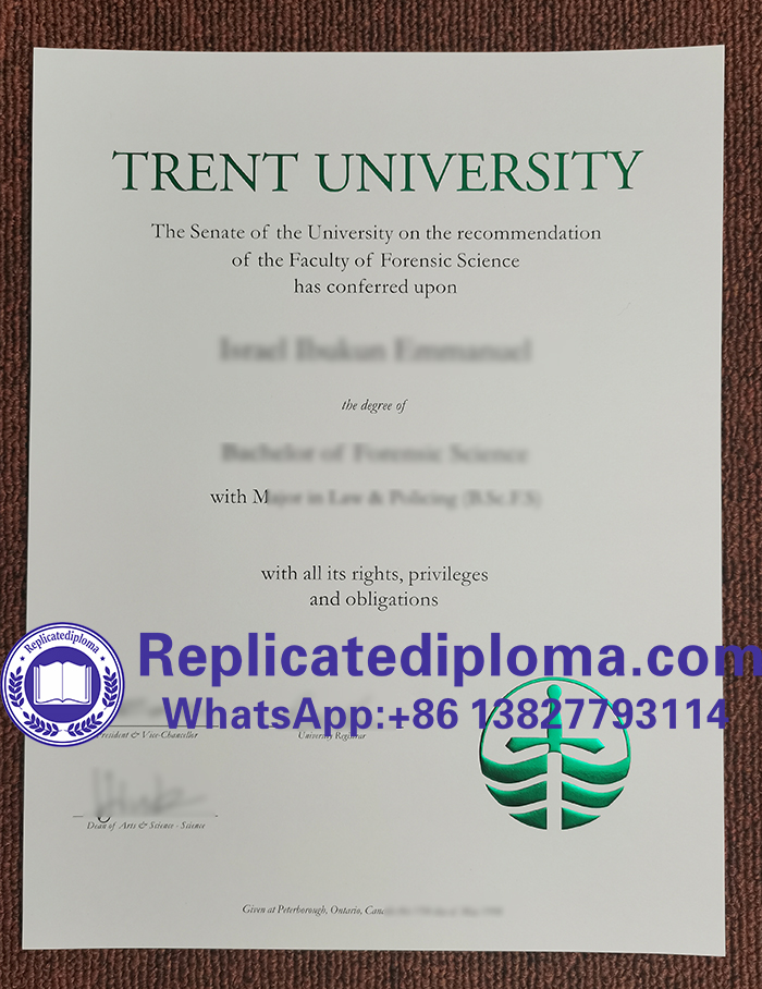 Trent University diploma