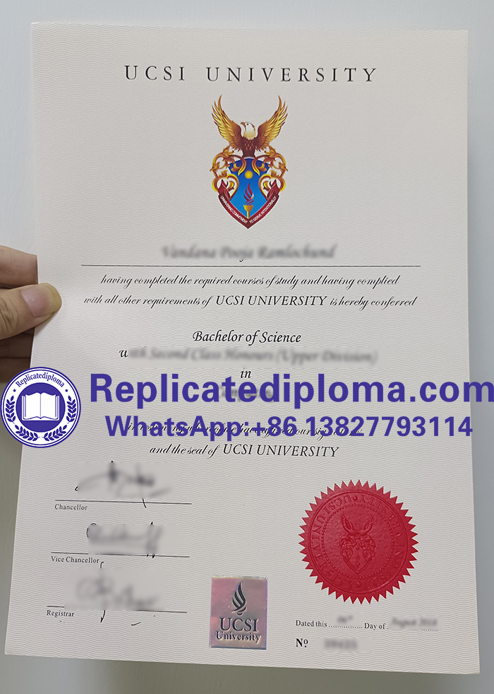 UCSI University diploma