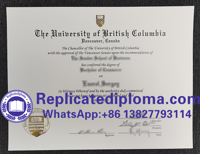 University of British Columbia diploma