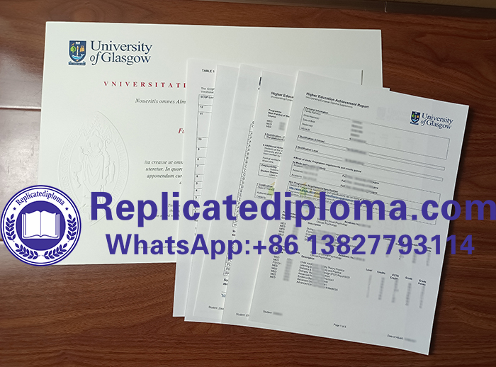 University of Glasgow diploma and transcript