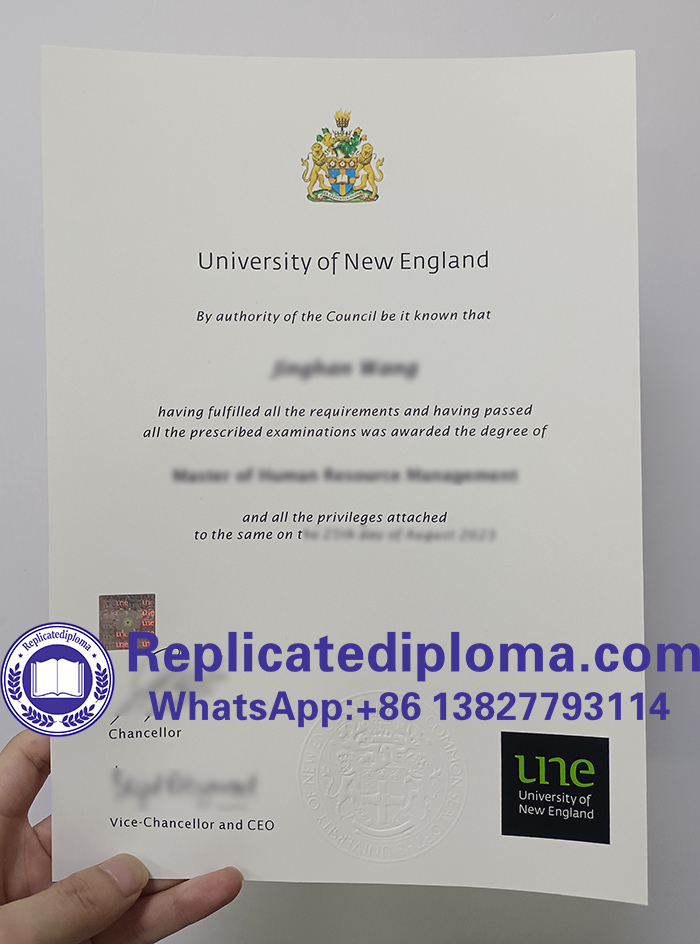 University of New England diploma