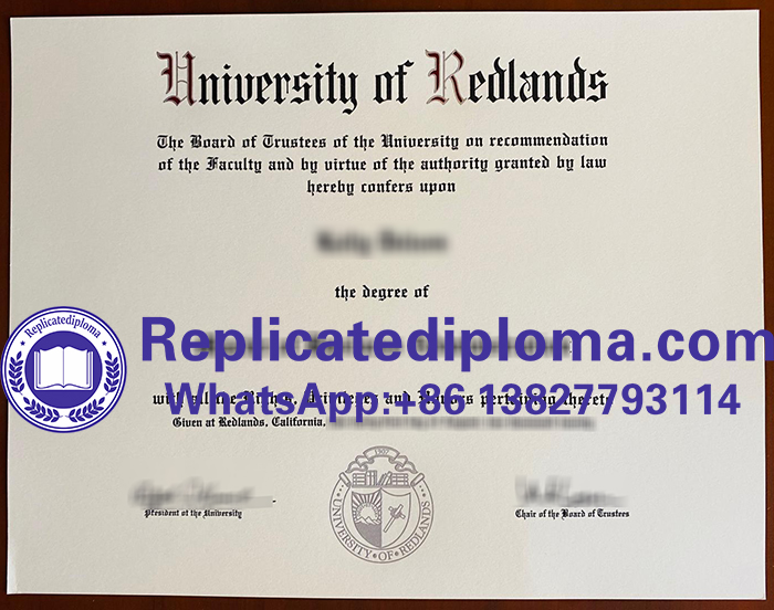 University of Redlands diploma