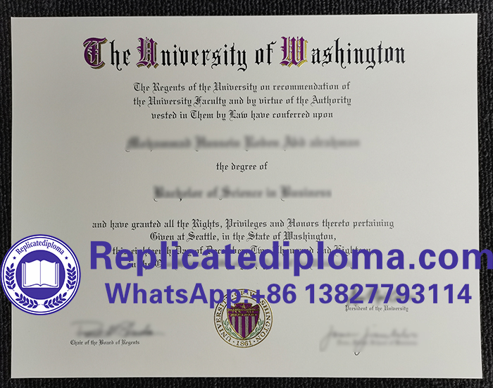 University of Washington diploma