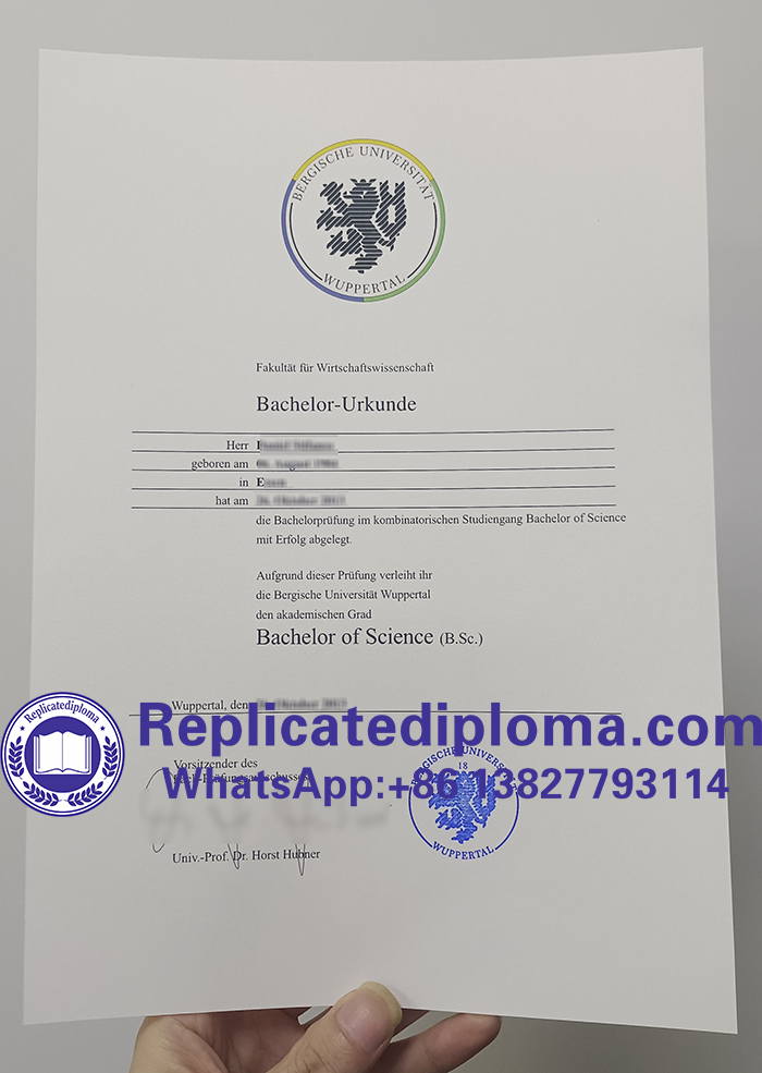 University of Wuppertal diploma