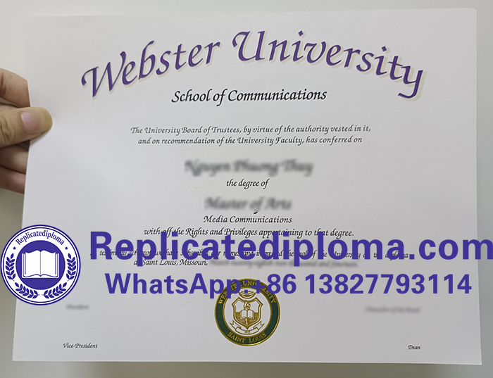 Webster University diploma