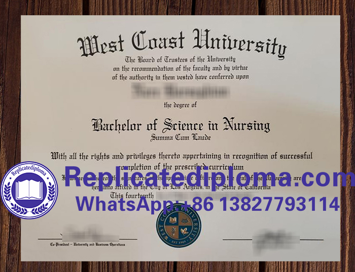 West Coast University diploma