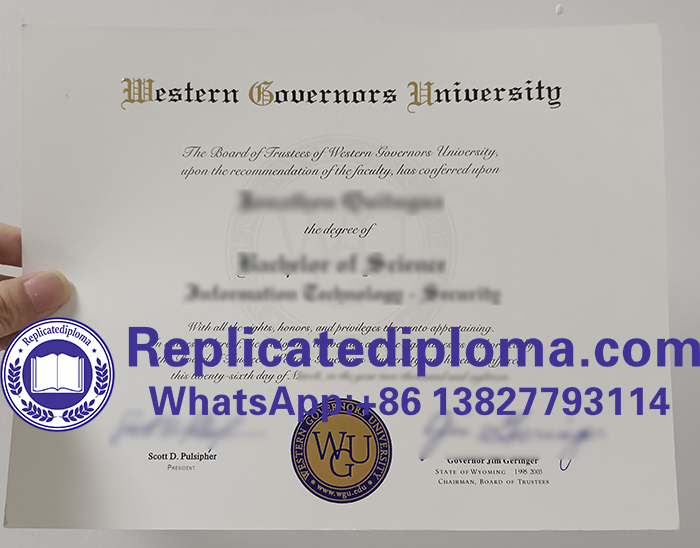 Western Governors University diploma