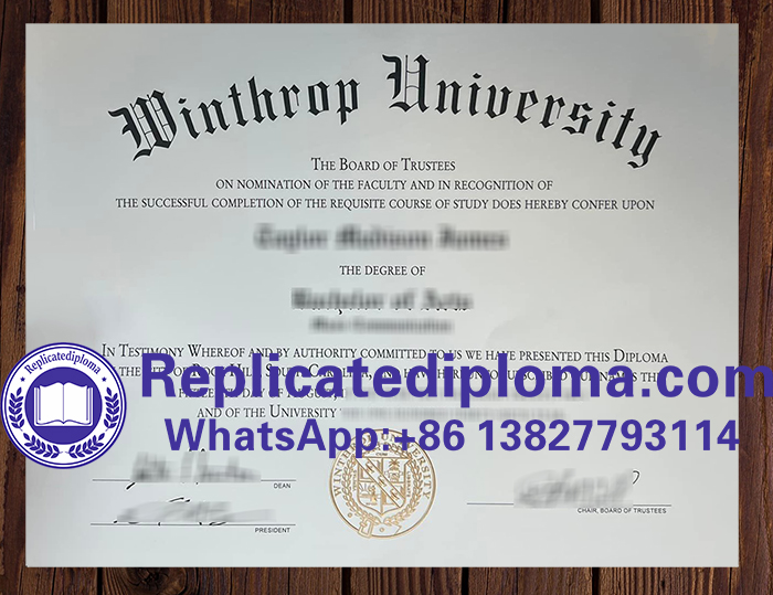 Winthrop University diploma