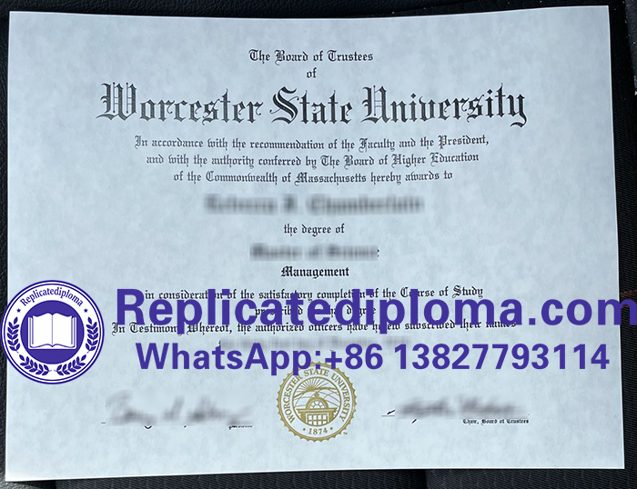 Worcester State University diploma