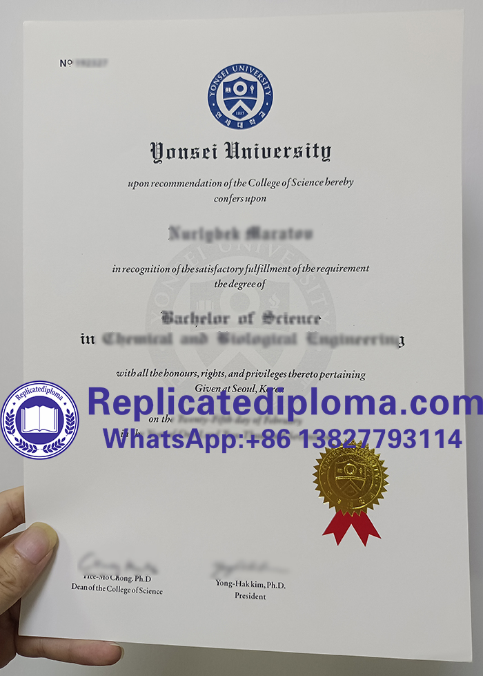 Yonsei University diploma