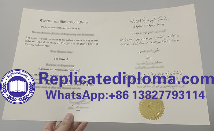 American University of Beirut diploma