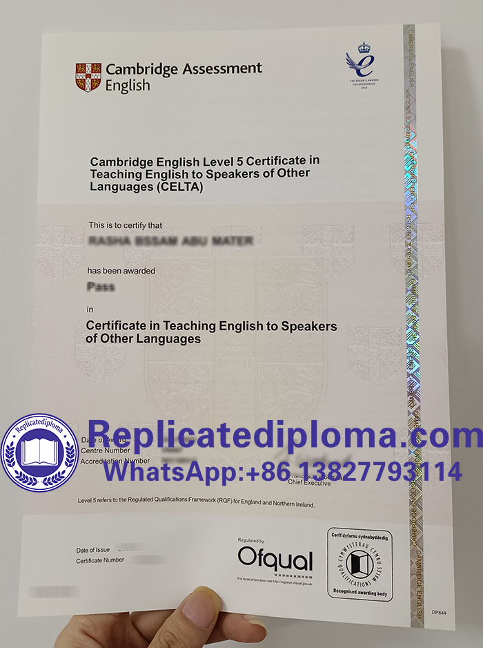 CELTA certificate