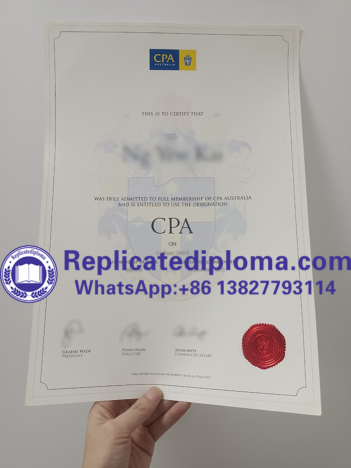 CPA Australia certificate