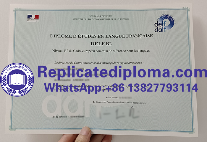 DELF B2 certificate