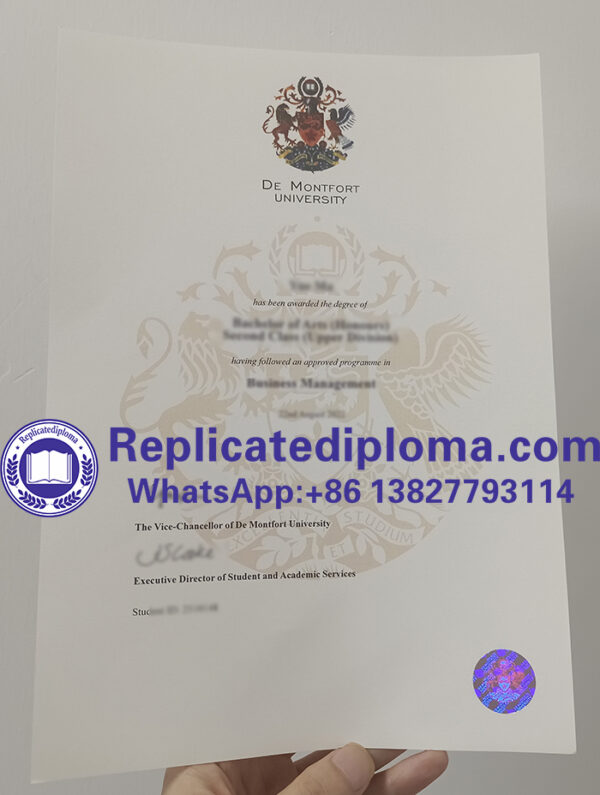 Buy De Montfort University Diploma, Order DMU Degree Certificate