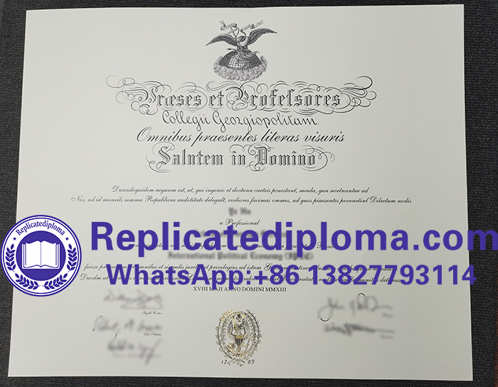 Georgetown University diploma