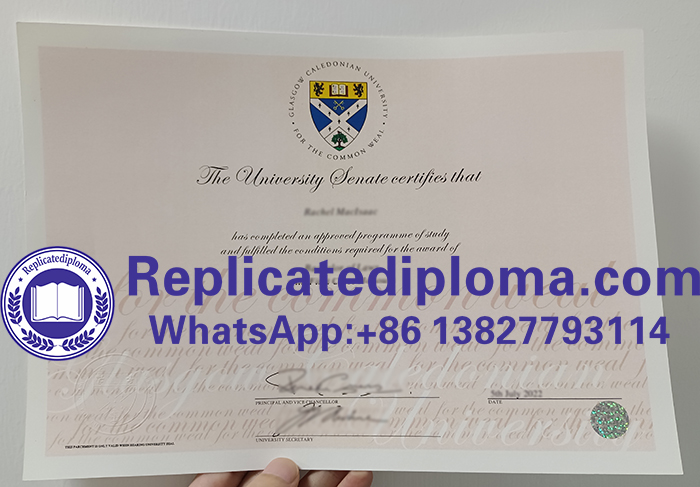 Glasgow Caledonian University diploma