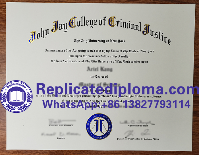 John Jay College of Criminal Justice diploma